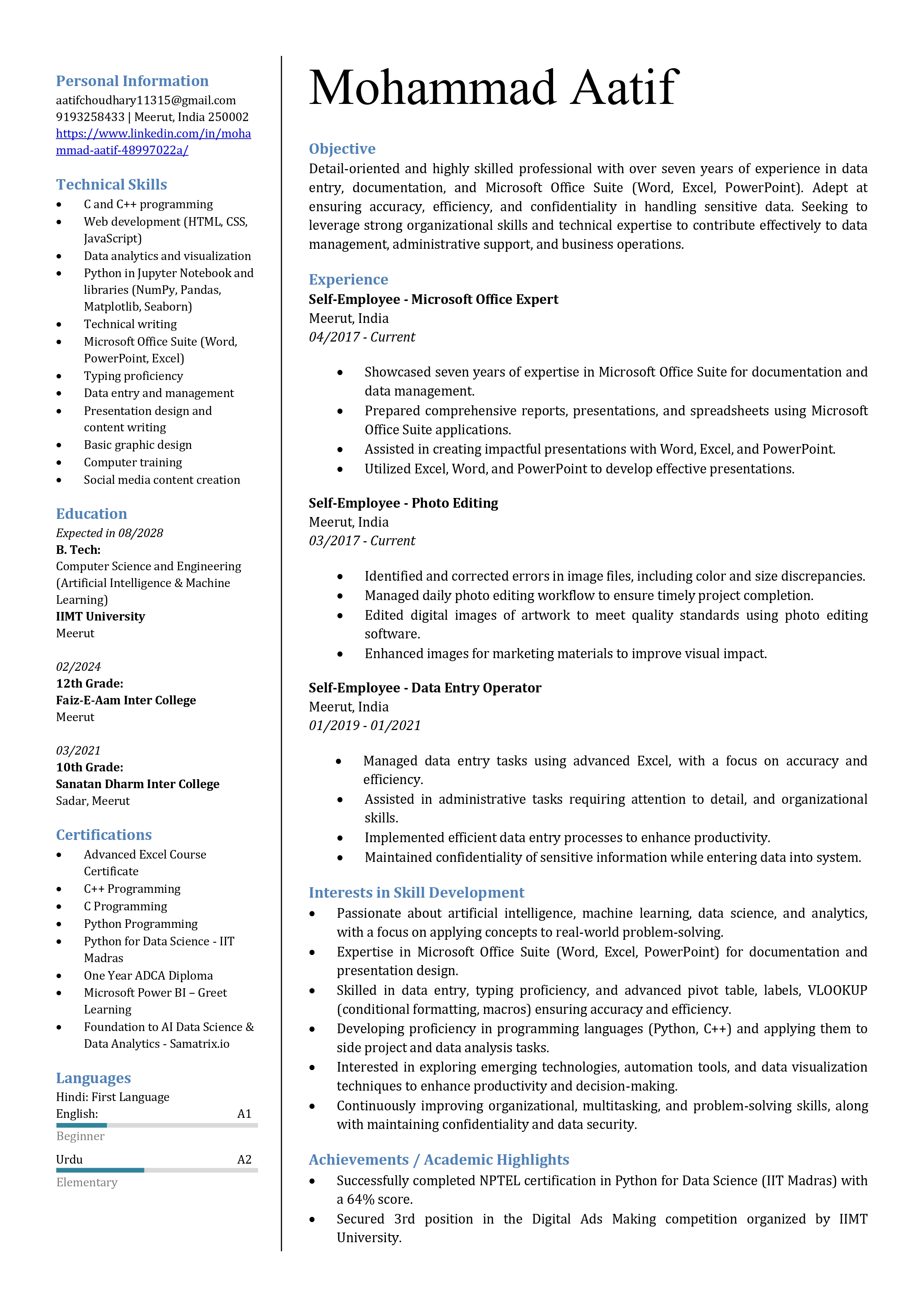 Corporate Professional Resume Template
